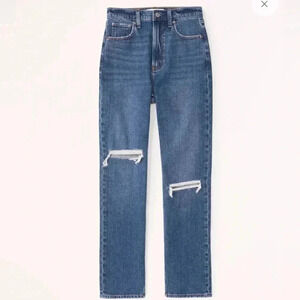 Abercrombie & Fitch Curve Love Ankle Straight Ultra High Rise Jeans (35/20r) NWT